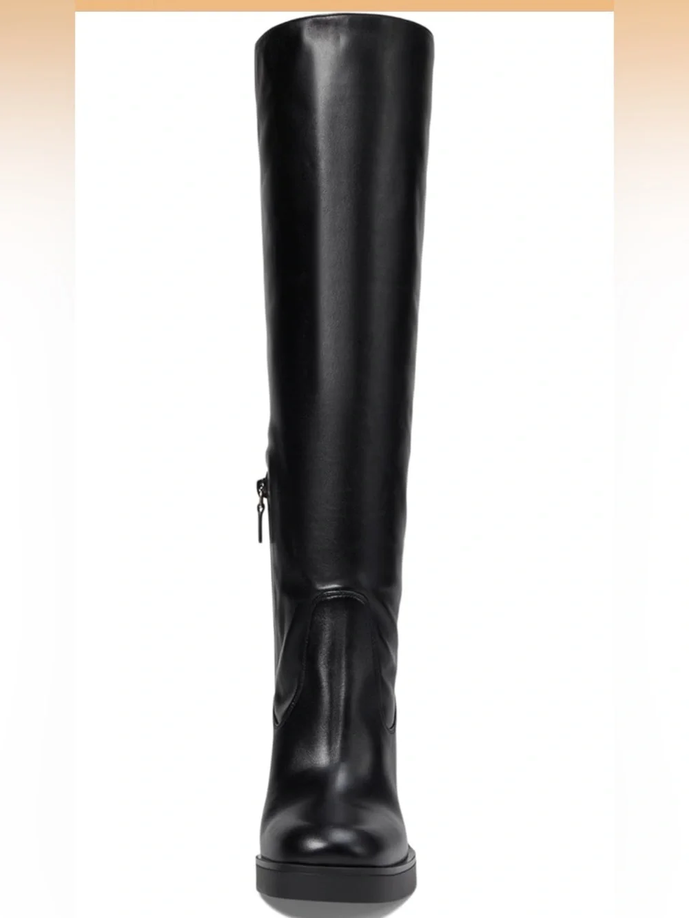 Stewart Weitzman Bethany 80 Classic Tall Black Leather Platform Boots Size 9